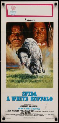 8m521 WHITE BUFFALO Italian locandina '77 Charles Bronson, cool different art by Averardo Ciriello