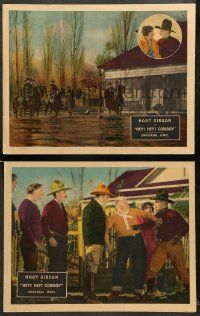 8w885 HEY HEY COWBOY 2 LCs '27 Edward Laemmle western, Hoot Gibson and Kathleen Key!