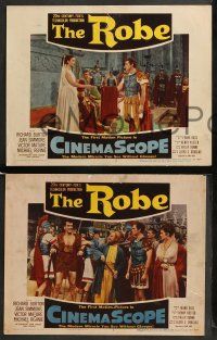 8w698 ROBE 4 LCs '53 Richard Burton & Jean Simmons in the greatest story of love & faith!