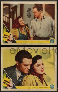 8w613 SEVEN SWEETHEARTS 5 LCs '42 Kathryn Grayson, Van Heflin, Marsha Hunt, Frank Borzage