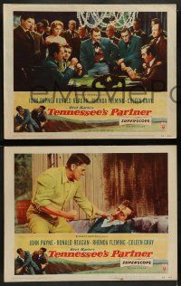 8w813 TENNESSEE'S PARTNER 3 LCs '55 Ronald Reagan, John Payne & sexy Rhonda Fleming, poker!