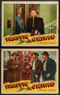 8w620 TRAFFIC IN CRIME 5 LCs '46 sexy Adele Mara, Kane Richmond, Anne Nagel