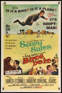 8y095 BIRDS DO IT style B 1sh '66 zany Soupy Sales with wacky space ray guns!