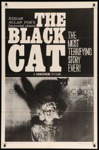 8y096 BLACK CAT 1sh '66 Edgar Allan Poe, Robert Frost, Robyn Baker, cool horror image!