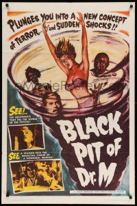 8y097 BLACK PIT OF DR. M 1sh '61 plunges you into a new concept of terror and sudden shocks!