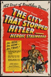 8y153 CITY THAT STOPPED HITLER style A 1sh '43 heroic Stalingrad, made when we loved the Russians!