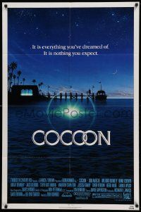 8y156 COCOON 1sh '85 Ron Howard classic sci-fi, great artwork by John Alvin!