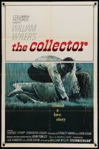 8y158 COLLECTOR 1sh '65 art of Terence Stamp & Samantha Eggar, William Wyler directed!