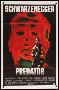 8y634 PREDATOR English 1sh '87 Arnold Schwarzenegger sci-fi, different art of heat-vision!