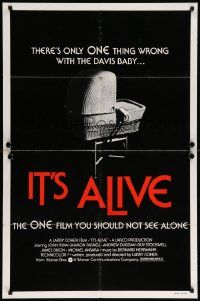 8y427 IT'S ALIVE 1sh R76 Larry Cohen, classic creepy baby carriage image!