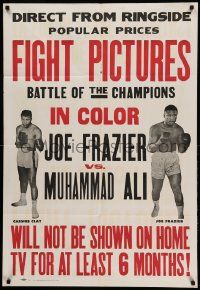 8y431 JOE FRAZIER VS MUHAMMAD ALI FIGHT PICTURES 1sh '71 boxing battle of champions!