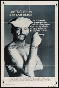 8y450 LAST DETAIL int'l 1sh '73 foul-mouthed sailor Jack Nicholson w/cigar!