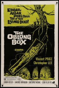 8y575 OBLONG BOX 1sh '69 Edgar Allan Poe's tale of living dead, cool horror art!