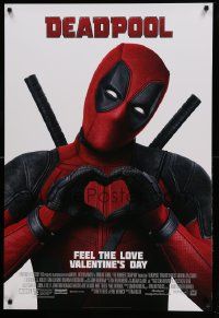 9c215 DEADPOOL style E revised advance DS 1sh '16 Ryan Reynolds, Marvel, feel the love!