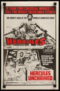 9d111 HERCULES/HERCULES UNCHAINED herald '73 mighty saga of the world's mightiest man Steve Reeves!