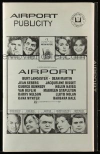 9d540 AIRPORT pressbook '70 Burt Lancaster, Dean Martin, Jacqueline Bisset, Jean Seberg & more!