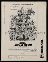 9d549 ANIMAL HOUSE pressbook '78 John Belushi, John Landis fraternity classic, Meyerowitz art!