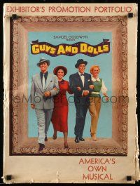 9d725 GUYS & DOLLS pressbook '55 Marlon Brando, massive & wonderful, with many sections!