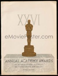 9d272 26TH ANNUAL ACADEMY AWARDS souvenir program book '54 includes a ticket to the ceremony!