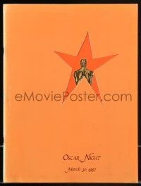 9d281 59TH ANNUAL ACADEMY AWARDS souvenir program book '87 the Oscar ceremony held in Los Angeles!