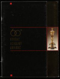 9d282 60TH ANNUAL ACADEMY AWARDS souvenir program book '88 the Oscar ceremony held in Los Angeles!