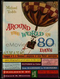 9d300 AROUND THE WORLD IN 80 DAYS hardcover souvenir program book '56 Jules Verne adventure epic!