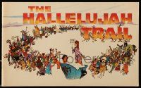 9d376 HALLELUJAH TRAIL souvenir program book '65 John Sturges, Robert McGinnis wagon train art!