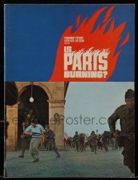 9d386 IS PARIS BURNING souvenir program book '66 Rene Clement's Paris brule-t-il, World War II