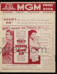 9d515 ADAM'S RIB English pressbook '49 Spencer Tracy & Katharine Hepburn, who wears the pants!