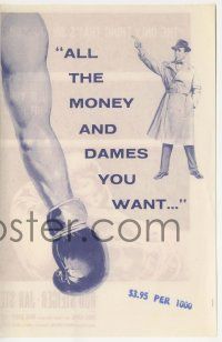 9d103 HARDER THEY FALL herald '56 Humphrey Bogart boxing classic, all the money & dames you want!