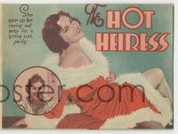 9d115 HOT HEIRESS herald '31 riveter Ben Lyon & rich sexy Ona Munson in Rodgers & Hart musical!