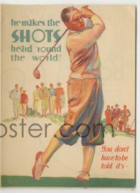 9d119 HOW I PLAY GOLF herald '31 Bobby Jones makes the shots heard round the world, cool art!