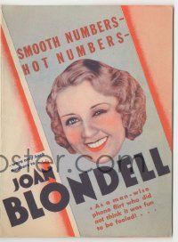 9d125 I'VE GOT YOUR NUMBER herald '34 Joan Blondell, Glenda Farrell & phone repairman Pat O'Brien!