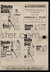 9d534 3 NUTS IN SEARCH OF A BOLT pressbook '64 sexy Mamie Van Doren wearing tassles & little else!