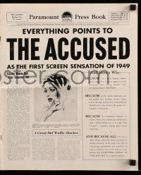 9d537 ACCUSED pressbook '49 great images of terrified Loretta Young, everything points to her!