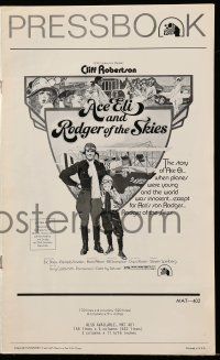 9d538 ACE ELI & RODGER OF THE SKIES pressbook '72 Cliff Robertson, written by Steven Spielberg!