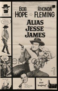 9d541 ALIAS JESSE JAMES pressbook '59 wacky outlaw Bob Hope & sexy Rhonda Fleming!