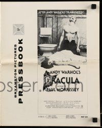 9d547 ANDY WARHOL'S DRACULA pressbook '74 Paul Morrissey, wild images of vampire Udo Kier!