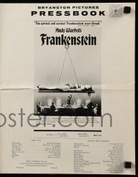 9d548 ANDY WARHOL'S FRANKENSTEIN pressbook '74 Joe Dallessandro, directed by Paul Morrissey!