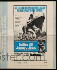 9d557 ASSAULT ON A QUEEN pressbook '66 art of Frank Sinatra & sexy Virna Lisi on submarine deck!