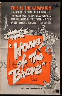 9d733 HOME OF THE BRAVE pressbook '49 Lloyd Bridges confronts racial prejudice with James Edwards!