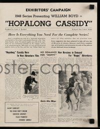 9d734 HOPALONG CASSIDY pressbook '40s stock publicity & exploitation manual!