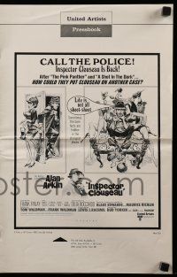 9d752 INSPECTOR CLOUSEAU pressbook '68 great Jack Davis artwork of Alan Arkin & top cast!