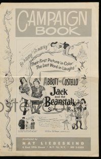 9d758 JACK & THE BEANSTALK pressbook R50s Bud Abbott & Lou Costello with giant Buddy Baer!