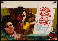 9j328 BOOM Belgian '68 Elizabeth Taylor & Richard Burton, Tennessee Williams, art by Ray!