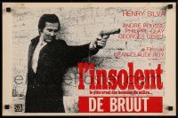 9j352 KILLER Belgian '73 L'insolent, Deadly Sting, Jean-Claude Roy, different Henry Silva w/gun!