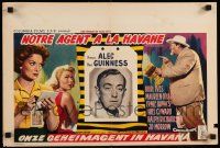 9j379 OUR MAN IN HAVANA Belgian '60 art of Alec Guinness in Cuba, directed by Carol Reed!