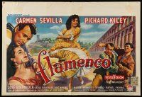 9j389 SPANISH AFFAIR Belgian '57 different art of Richard Kiley, Carmen Sevilla, Don Siegel!