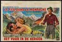 9j390 SPENCER'S MOUNTAIN Belgian '63 Henry Fonda, Maureen O'Hara, like Hamner's Waltons!