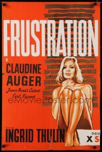 9j269 GAMES OF DESIRE INCOMPLETE British quad '64 art of sexy naked, smoking Claudine Auger!